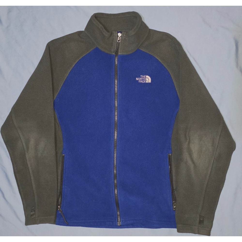 The North Face Men's Full Zip Fleece Jacket Long Sleeves Blue Sz Large Fall '13